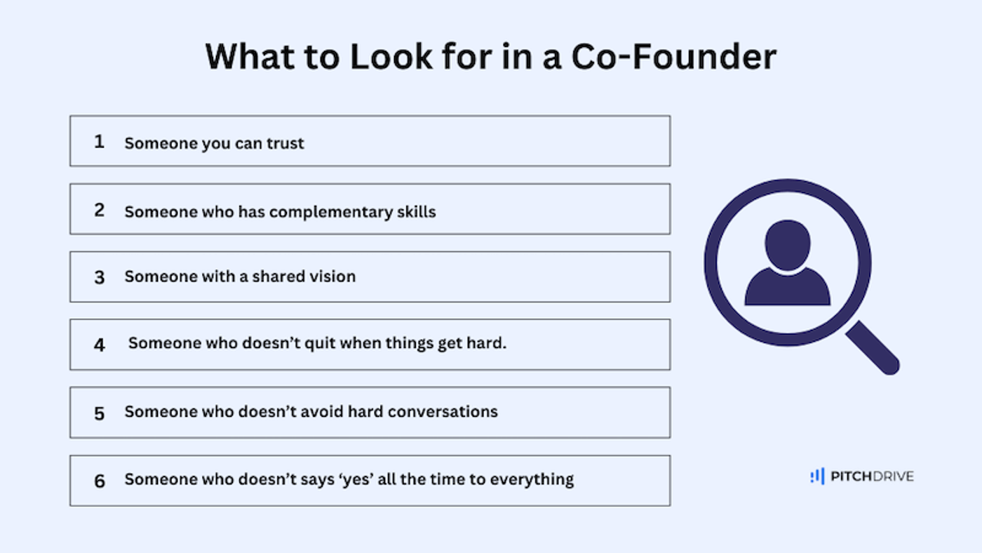 Key elements about What to look for in a co-founder