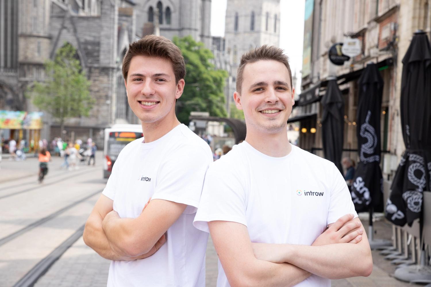 Founders of startup Introw on a street