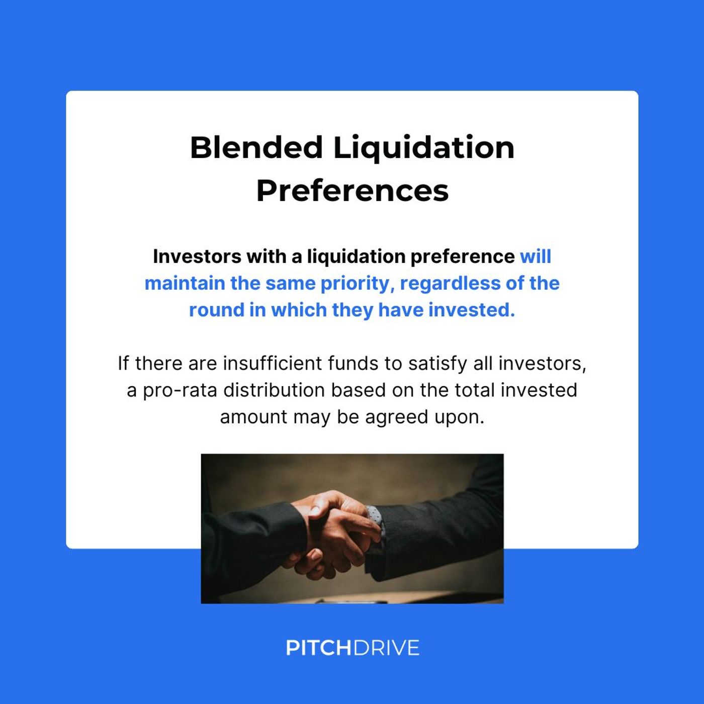 Blended liquidation preferences among common contract clauses