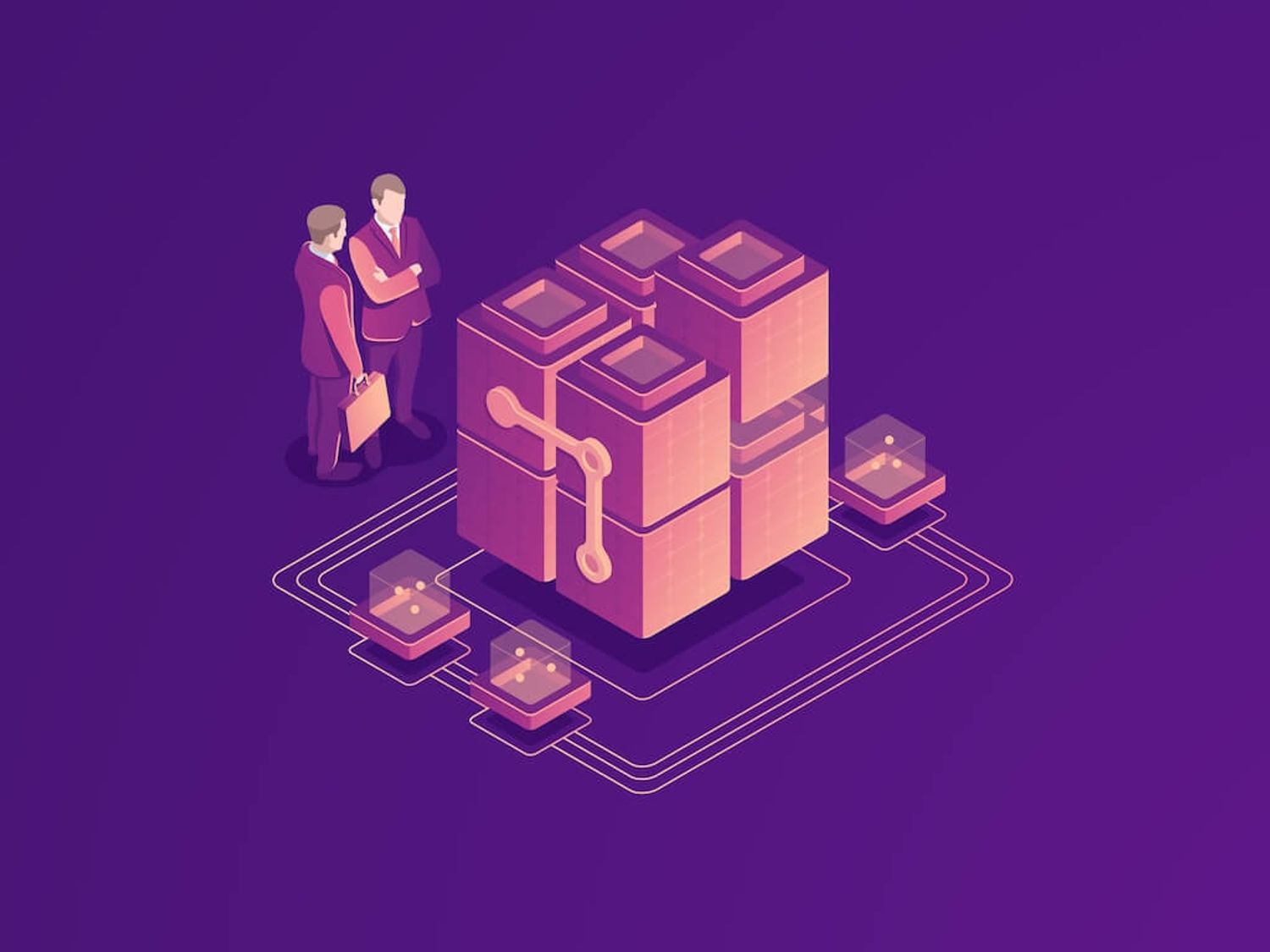 illustration of a startup tech stack