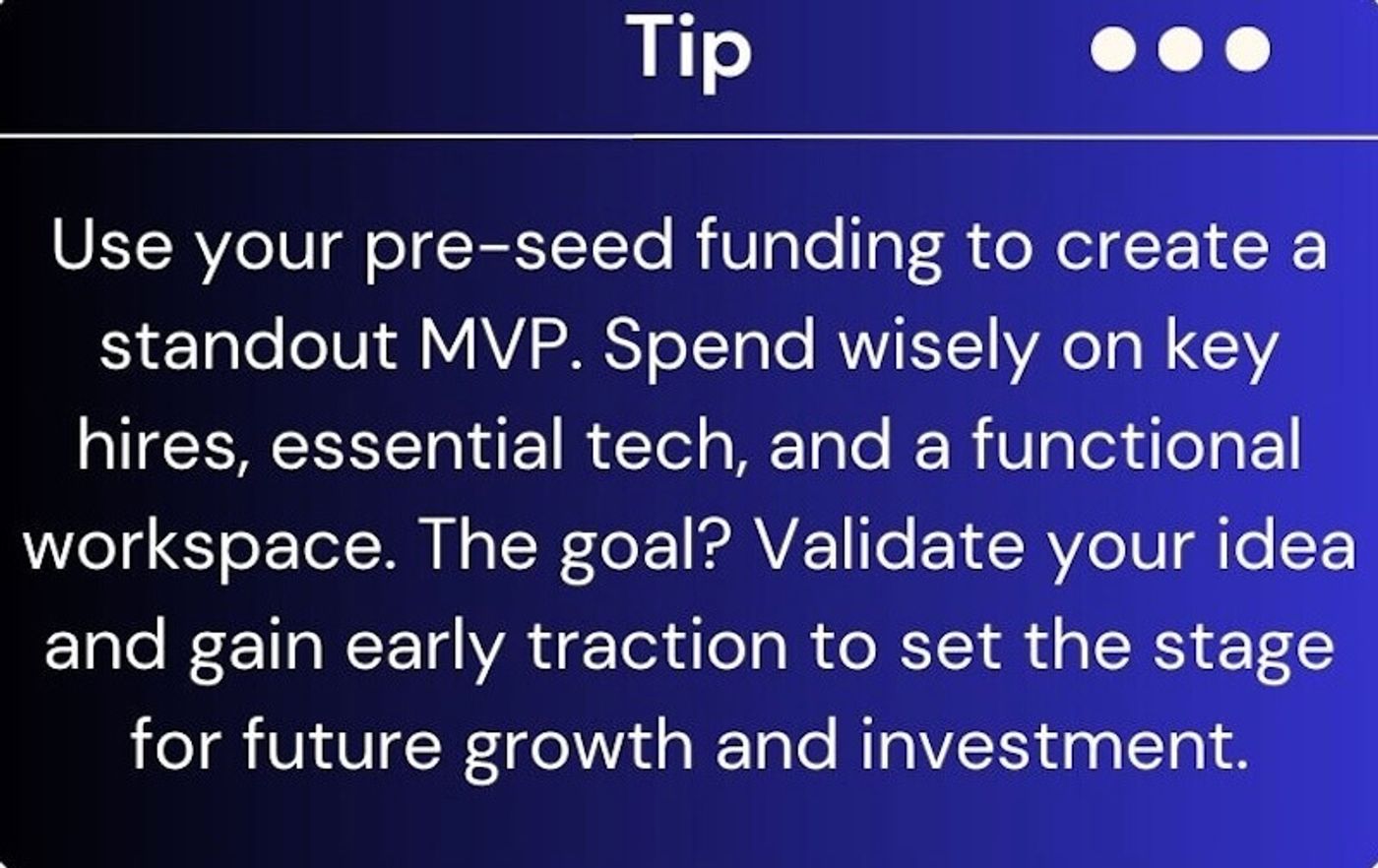 pre seed funding tips for startups