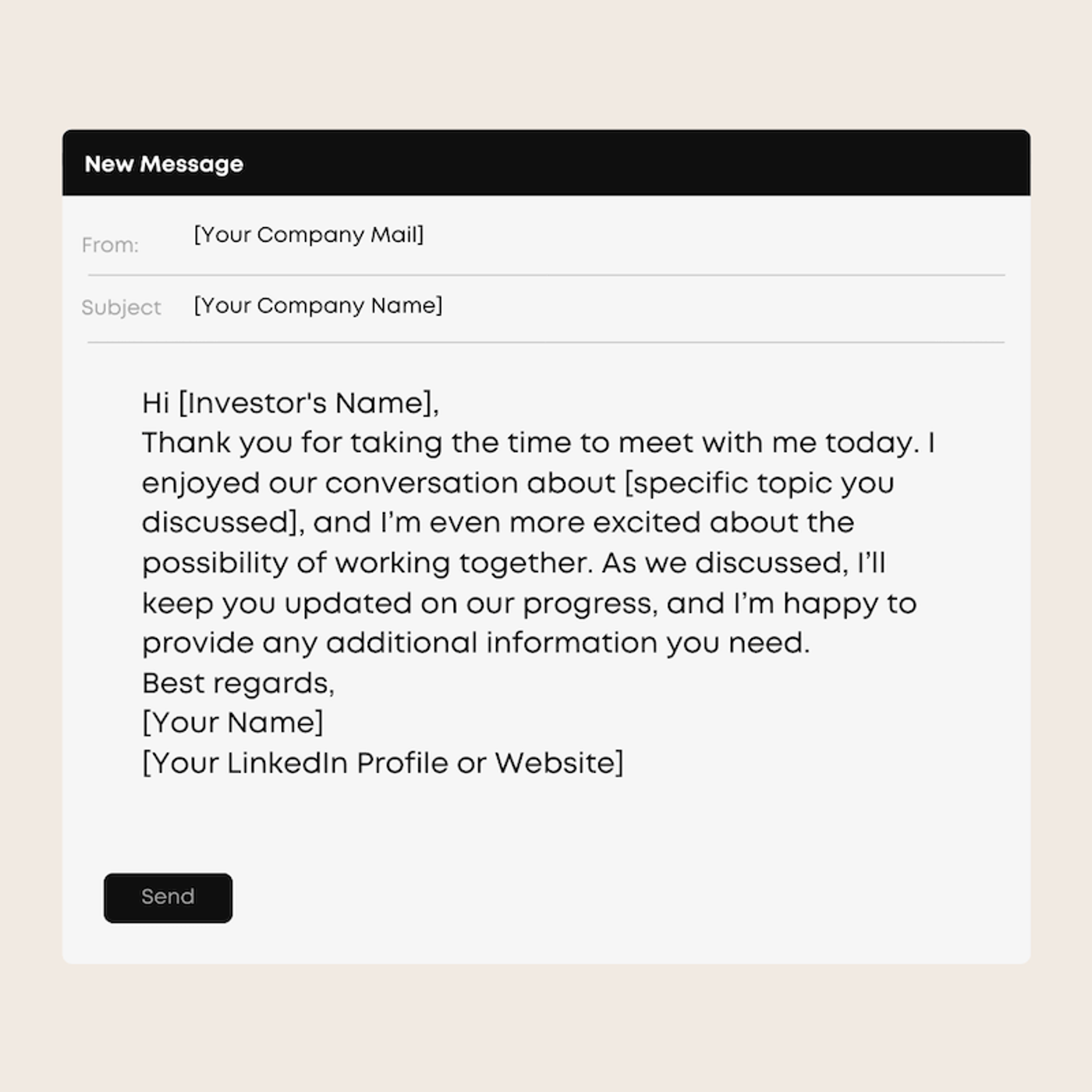 follow up email to seed funding investors