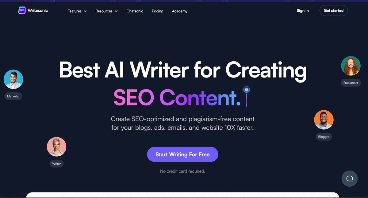 Writesonic is a flexible marketing-focused AI copywriting software