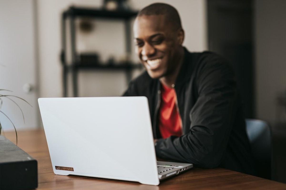 Person using laptop