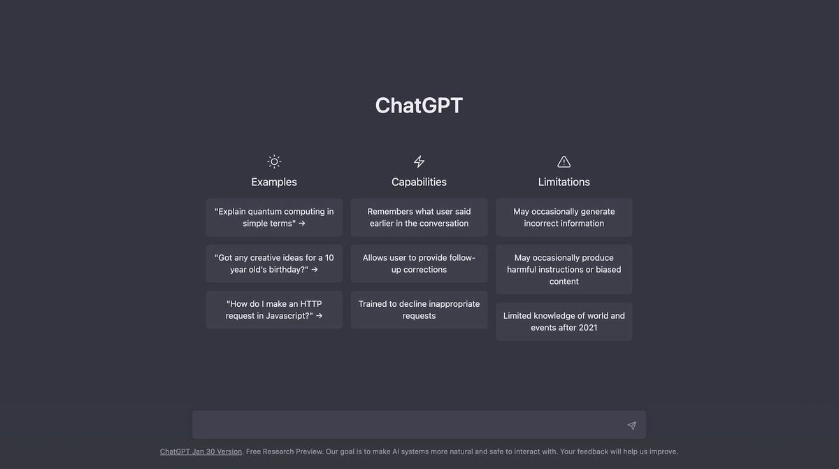 ChatGPT is a great general-purpose AI that you can use for a lot of different tasks