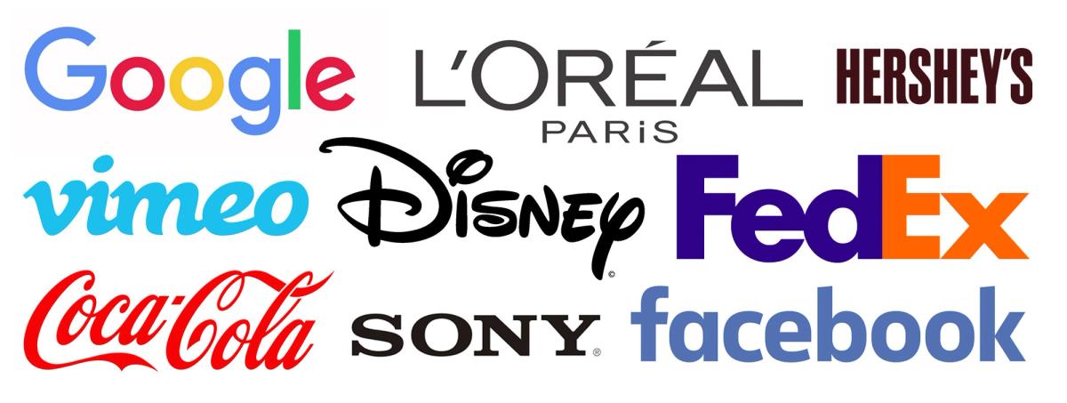 Famous companies that use typography as a logo