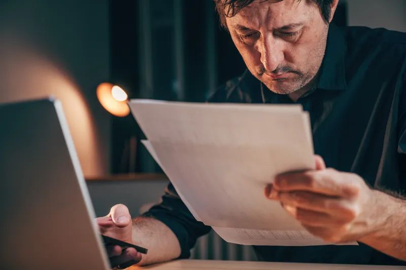 Office desk with paperwork
