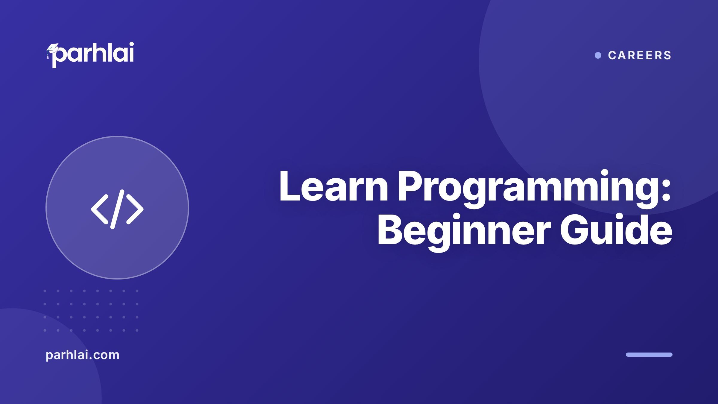 Parhlai blog cover for "How to Learn Programming for Beginners: A Step-by-Step Guide"