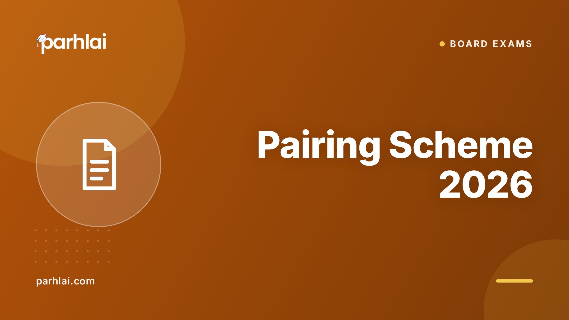 Pairing Scheme 2026: Matric and FSc Board Exams Pakistan