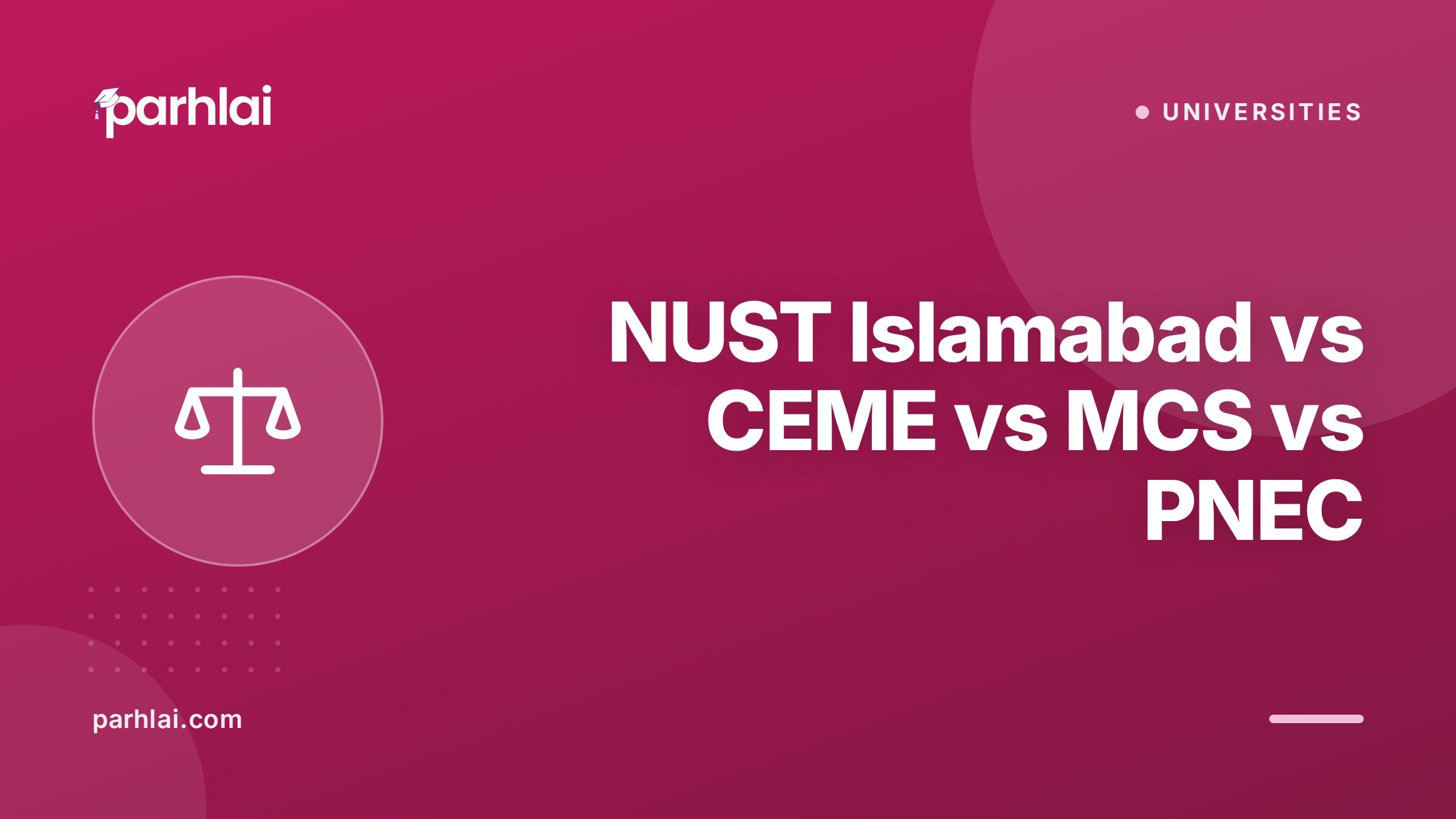 NUST Islamabad vs CEME vs MCS vs PNEC: Which Campus Should You Choose?