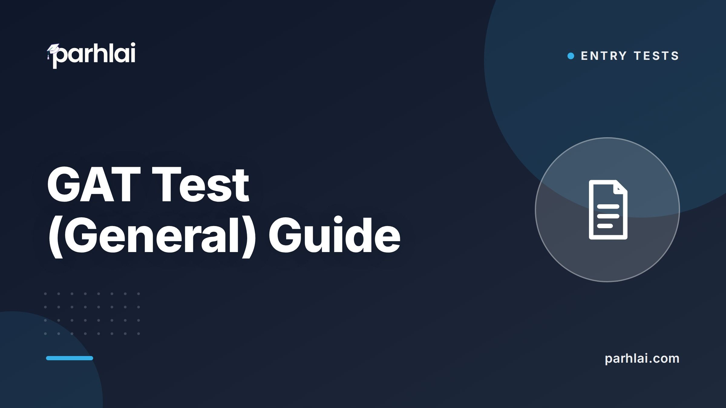 Parhlai blog cover for "GAT Test (General) Guide for Grad Admissions"