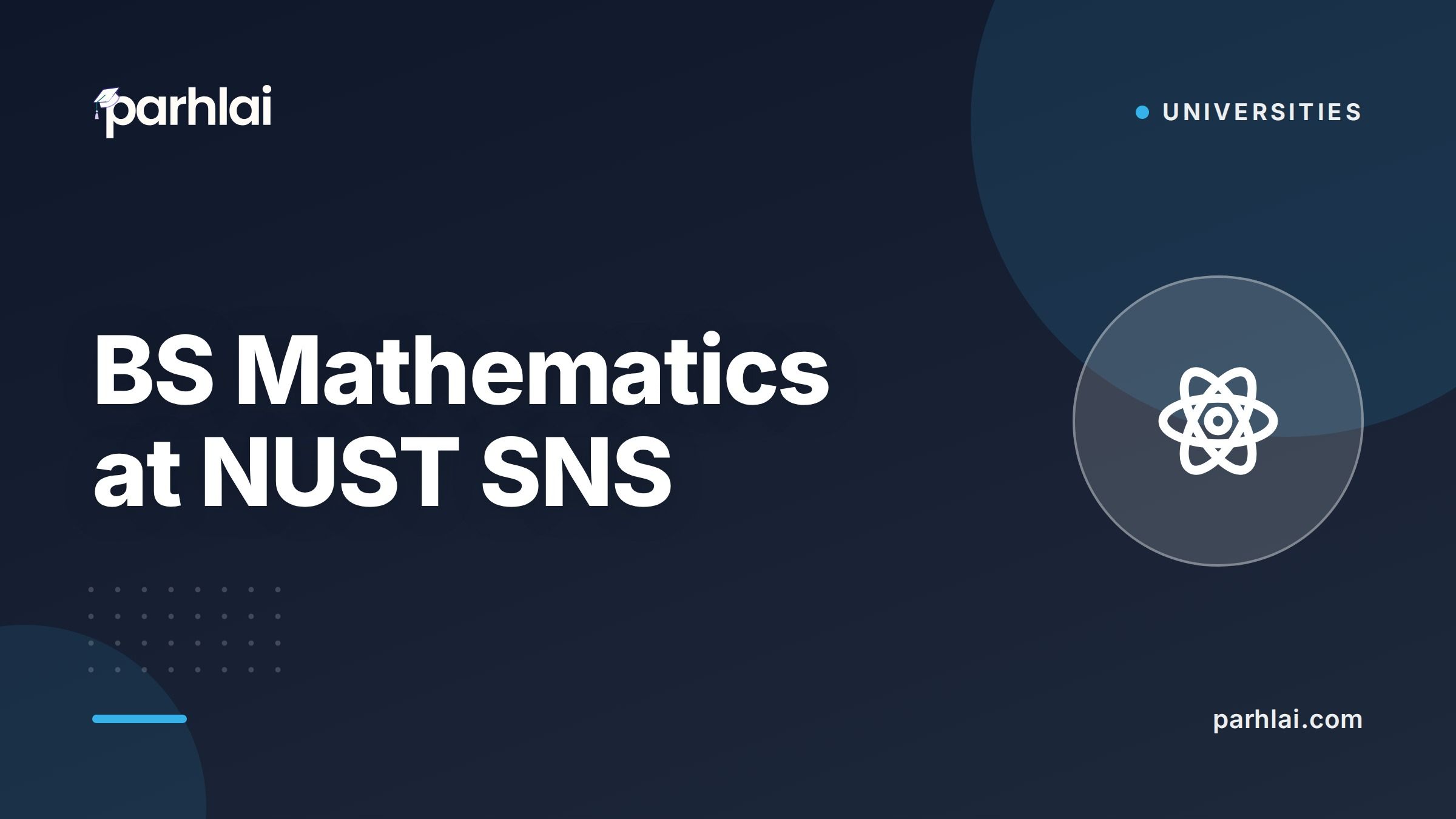Parhlai blog cover for "BS Mathematics at NUST SNS: Pure and Applied Math, Data Science Pathways"