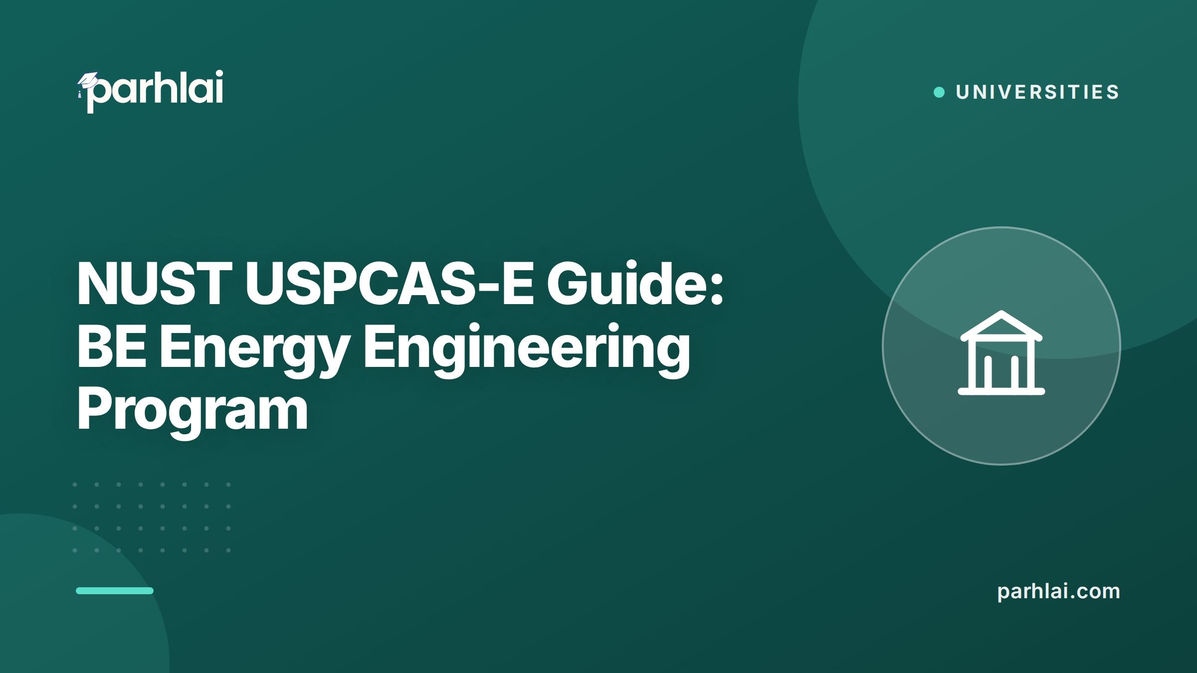 NUST USPCAS-E Guide: BE Energy Engineering Program