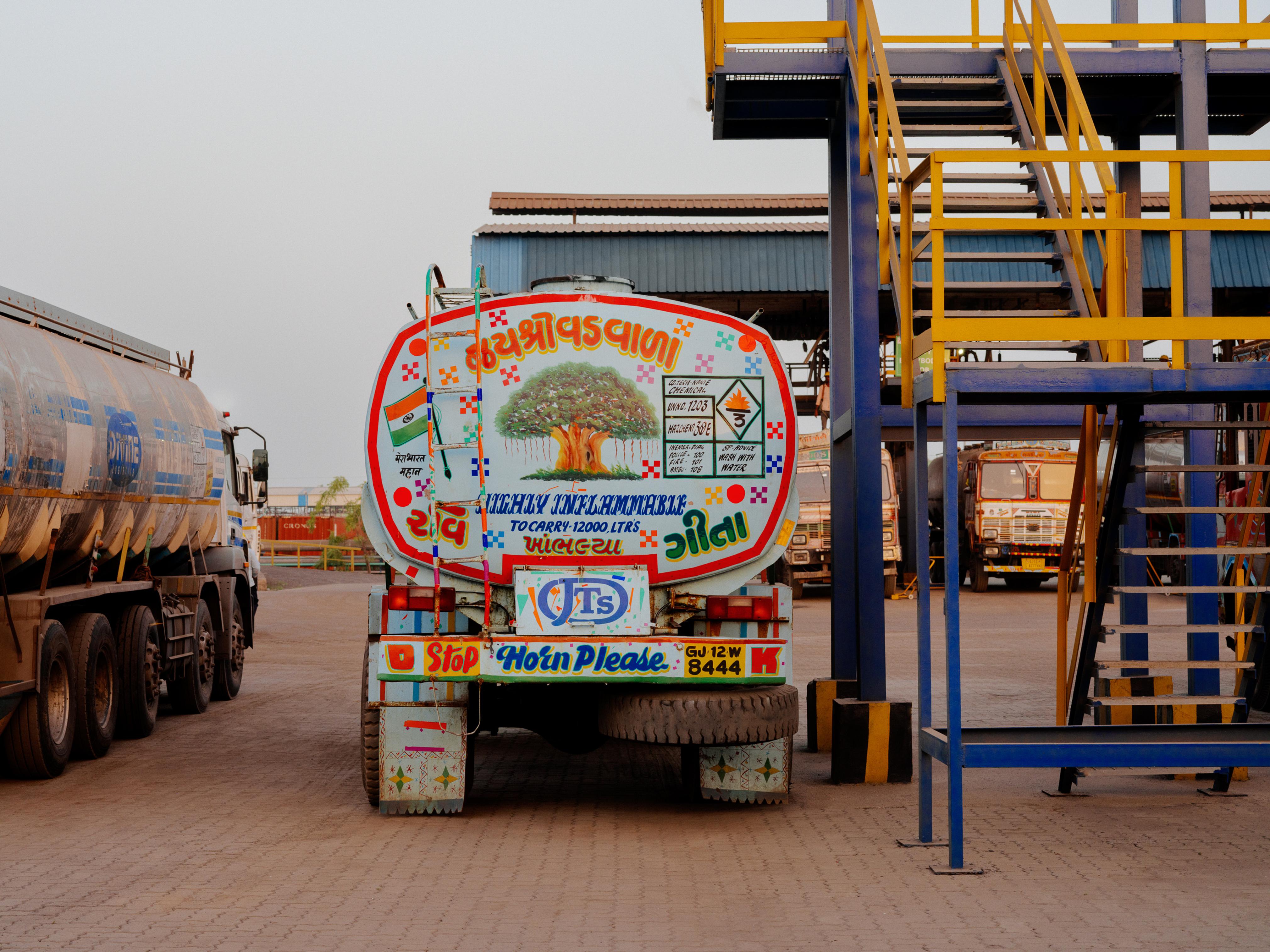 Decorated back of a truck