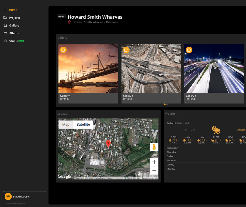 Blackbox Dashboard - Site Security and Video Production Services