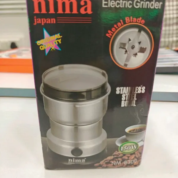 Nima Japan 150W Electric Grinder NM-8300 with Stainless Steel Bowl and Metal Blade Mixer