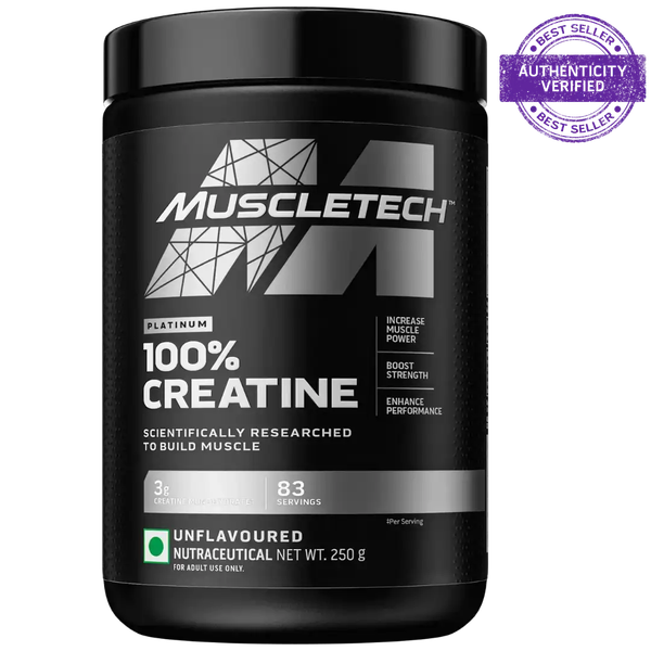 MuscleTech 100% Creatine Monohydrate 100g | Unflavoured Micronized Creatine Powder | Supports Strength, Muscle Recovery & Performance | Easy Mix Pre/Post Workout Supplement thumbnail 1