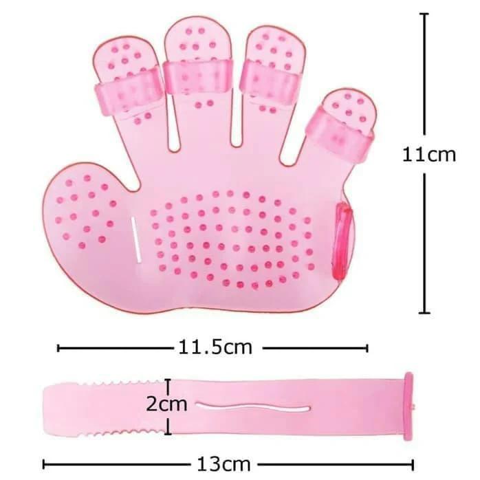 Rubber Pet Cleaning Massaging Grooming Glove Brush thumbnail 6