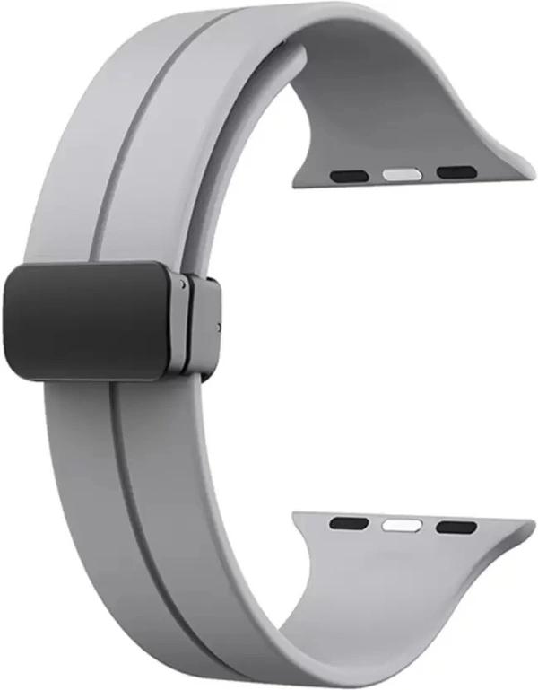 Magnetic Smart Strap Compatible with ultra smart Watch Strap 38mm 40mm and 41mm Perfact Fit for iWatch Ultra SE2 SE Series 8 7 6 5 4 3 2 1 Smart Watch Strap (Grey)