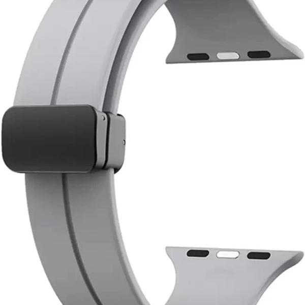 Magnetic Smart Strap Compatible with ultra smart Watch Strap 38mm 40mm and 41mm Perfact Fit for iWatch Ultra SE2 SE Series 8 7 6 5 4 3 2 1 Smart Watch Strap (Grey)