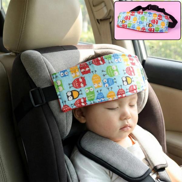 Adjustable Baby Car Seat Head Support Strap thumbnail 1
