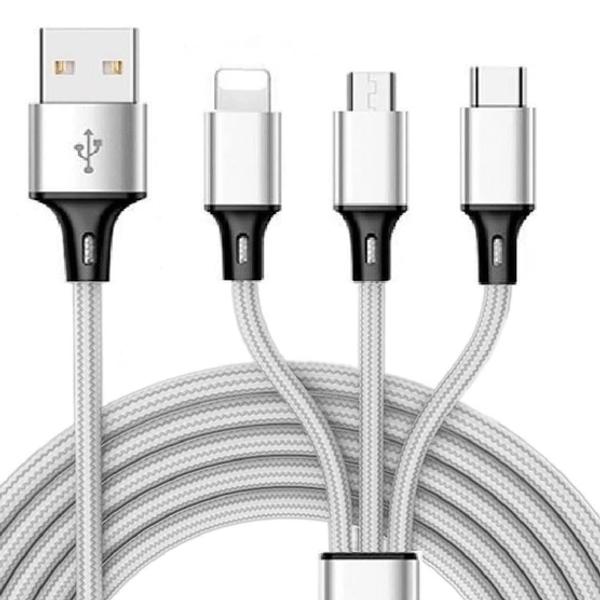 3 in 1 charging cable multi charging cable for charger (3 IN 1 FAST CHARGING CABLE) thumbnail 1