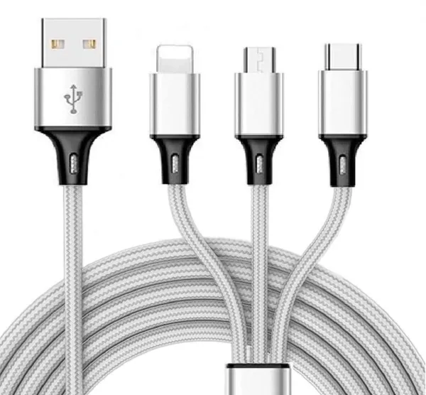 3 in 1 charging cable multi charging cable for charger (3 IN 1 FAST CHARGING CABLE)