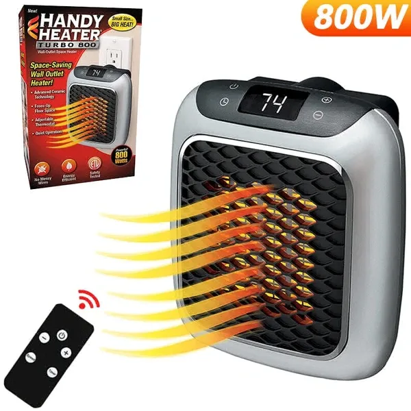 Mini Heater Electric Heater Remote Fan Household Wall Handy Heating Stove Radiator Warmer Machine for Winter