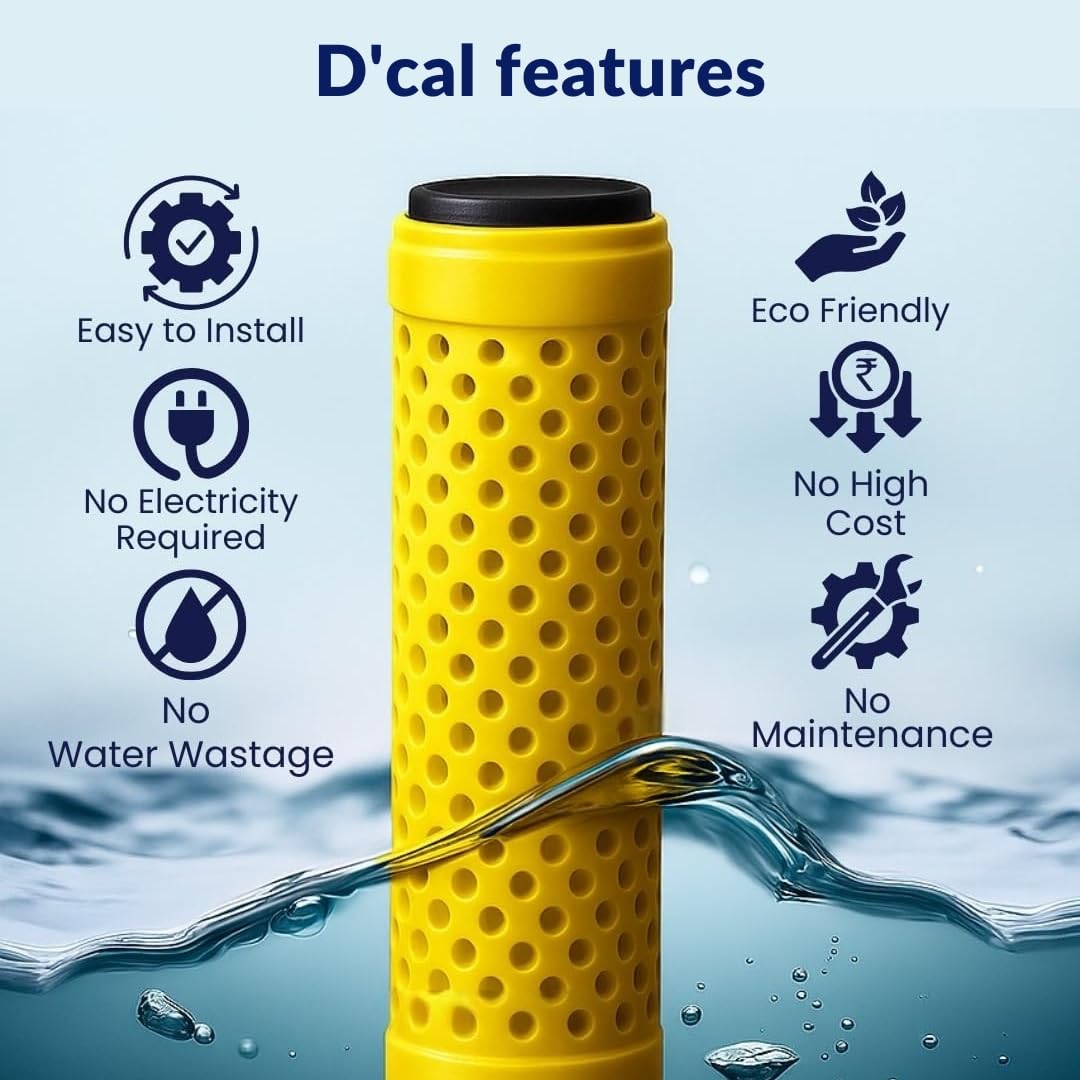D'Cal Hard Water Softener | Scale Prevention Cartridge for Taps & Showers | Reduces Limescale Build Up & Protects Skin, Hair & Appliances | Easy Install Bathroom Water Softener thumbnail 3