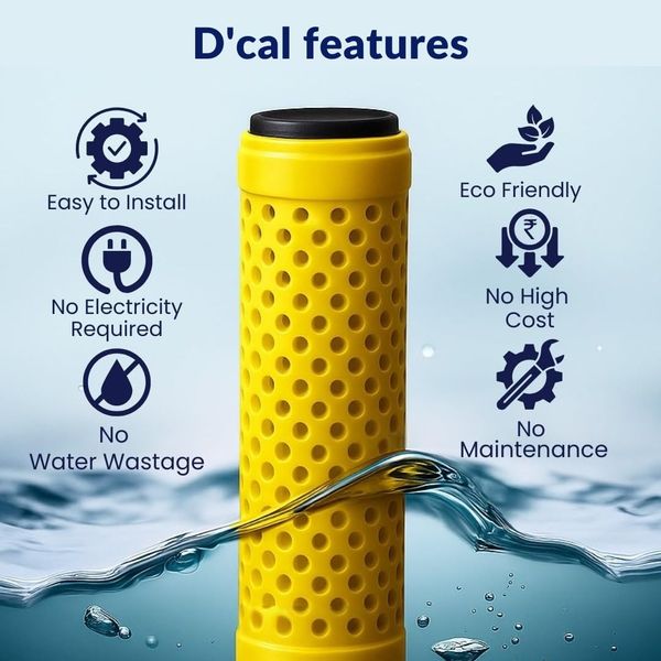 D'Cal Hard Water Softener | Scale Prevention Cartridge for Taps & Showers | Reduces Limescale Build Up & Protects Skin, Hair & Appliances | Easy Install Bathroom Water Softener thumbnail 3