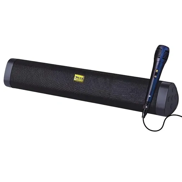 WOOS Portable Bluetooth Soundbar | Rechargeable Speaker with FM, USB, TF Card, AUX & Wired Mic Support
