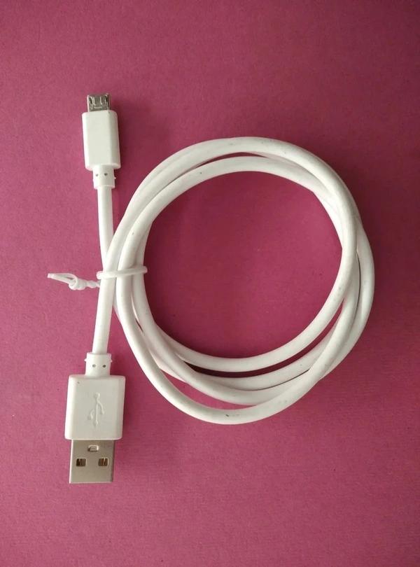 White 1.5A Micro USB Data Cable, Cable Size: 1Mtr thumbnail 1