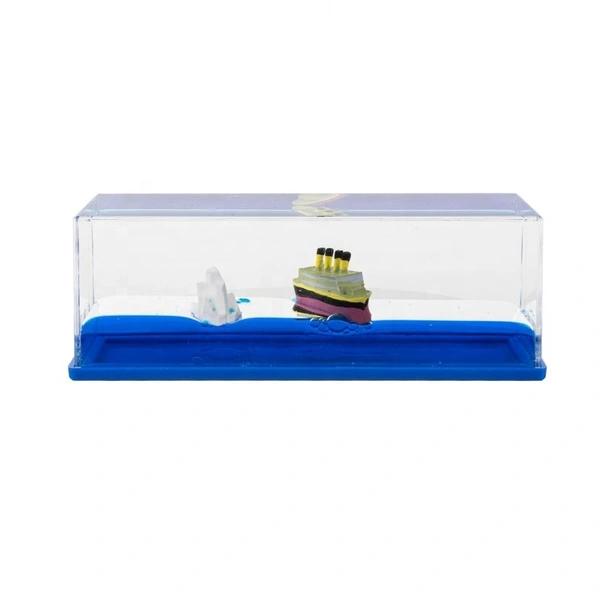 Creative Acrylic Iceberg Boat Ornament | Decorative Crystal Resin Showpiece for Home & Office