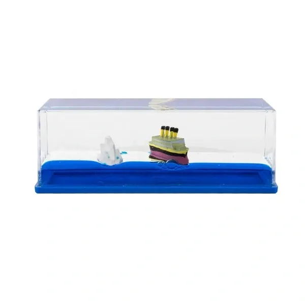 Creative Acrylic Iceberg Boat Ornament | Decorative Crystal Resin Showpiece for Home & Office