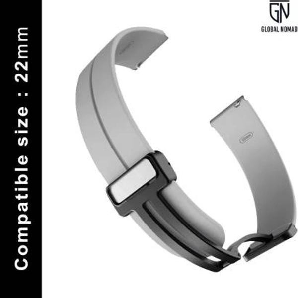 22MM-MGNT-SILI-CLOUD Smart Watch Strap (Grey)