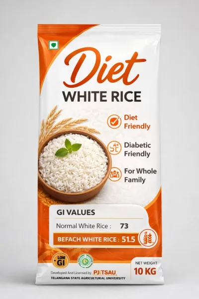Befach Low GI Fortified Rice 10Kg | Diabetes Friendly Low Glycemic Index Rice | High Fibre Vitamin & Mineral Enriched Daily Rice | Supports Healthy Blood Sugar Levels