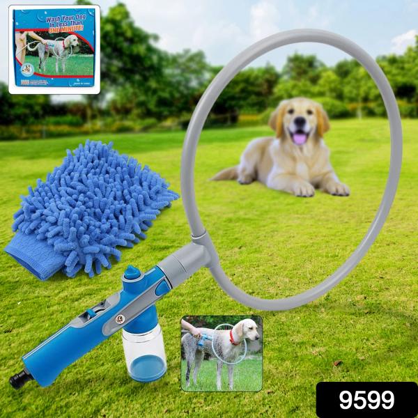 Pet Shower Sprayer, Cat Dog Grooming Bath Massager, With Microfiber Glove thumbnail 2