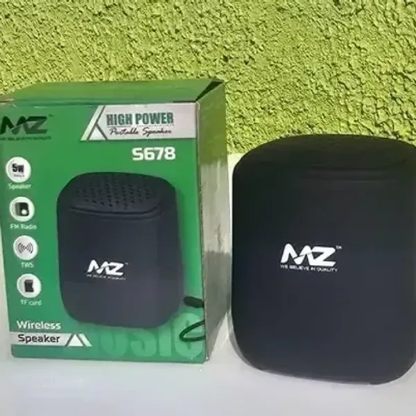 MZ S678 Wireless Bluetooth Speaker 5W High Bass, FM Radio, TWS, TF Card, Portable Speaker