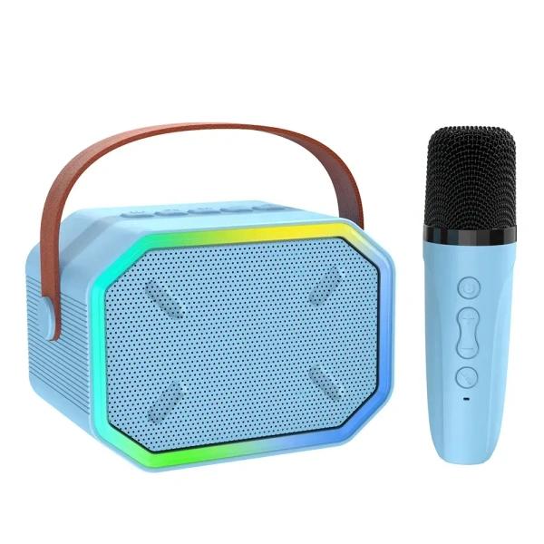 SH-502BT Portable Kids Karaoke Machine with Wireless Microphone & LED Lights | Bluetooth Speaker thumbnail 1
