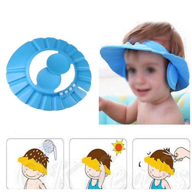 Adjustable Safe Soft Baby Shower cap thumbnail 4