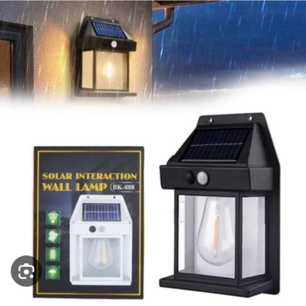 Solar Wall Lamp Singal Bulb 888 thumbnail 1