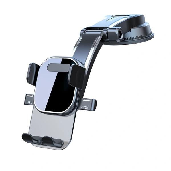Universal Pull?Down Automatic Lock Phone Holder | Dashboard & Desk Mount thumbnail 1