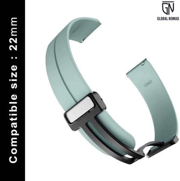 22MM-MGNT-SILI-GEM-GREEN Smart Watch Strap (Green) thumbnail 1