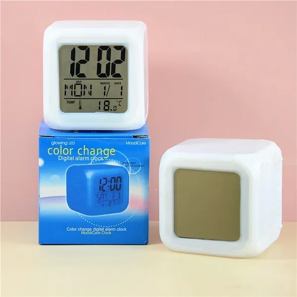Colorful Color Changing Square Cube LED Light RGB Modes, Remote-Controlled, Rechargeable