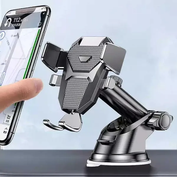 Universal 360 Sucker Car Mobile Phone Holder | Strong Suction, Adjustable Arm, Dashboard & Windshield Mount