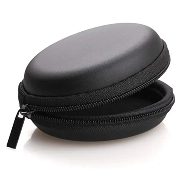 Earphone Headphone Case Pouch Cover Carrying Case for Earphones, Headset, Pen Drives, SD Cards, All Mobile Accessories (Black) (Pack of 1