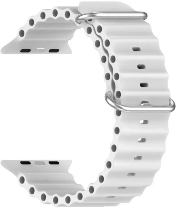 Silicone Ocean Smart Watch Strap Compatible with ultra smart Watch 38mm 40mm 41mm Perfact Fit for iWatch Ultra SE2 SE Series 8 7 6 5 4 3 2 1 Smart Watch Strap (Grey) thumbnail 1