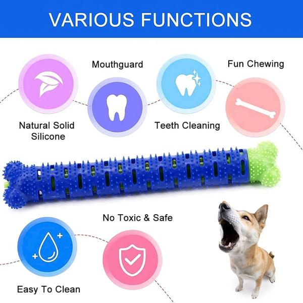 Dog Tooth Brush, Puppy Chew Toothbrush Stick Teeth Cleaning Dental Toys  thumbnail 6