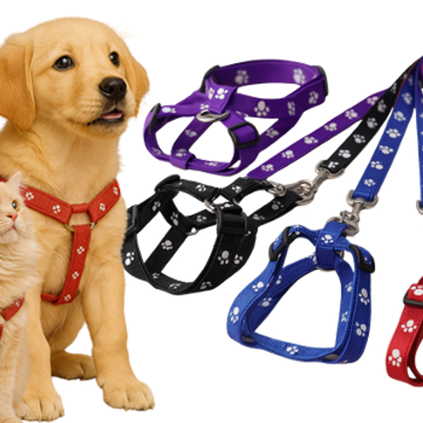 CAT & DOG PAW PRINTED HARNESS thumbnail 1