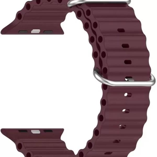 Silicone Ocean Band Compatible with ultra smart Watch Strap 38mm 40mm 41mm for iWatch Ultra SE2 SE Series 8 7 6 5 4 3 2 1 iWatch Strapband for Men Women Smart Watch Strap (Brown)